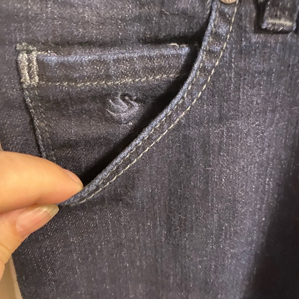 Gloria Vanderbilt 14 Jeans Amanda Straight Leg Dark Blue Stretch Denim - Picture 2 of 9